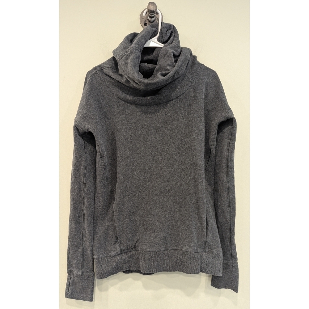 Lululemon Stress Less Hoodie In Heathered Dark Grey Size 4